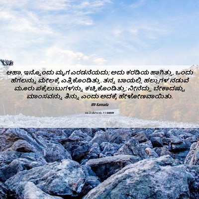 Picture 06 - ದಾನಿಯೇಲನು 7:5 KANIRV - ಆಹಾ, ಇನ್ನೊಂದು ಮೃಗ - Bible Verse Picture