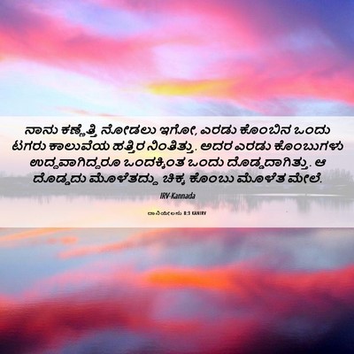 Picture 06 - ದಾನಿಯೇಲನು 8:3 KANIRV - ನಾನು ಕಣ್ಣೆತ್ತಿ - Bible Verse Picture
