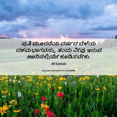 Picture 06 - ಧರ್ಮೋಪದೇಶಕಾಂಡ 14:28 KANIRV - ಪ್ರತಿ ಮೂರನೆಯ - Bible Verse Picture