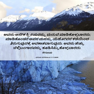 Picture 06 - ಧರ್ಮೋಪದೇಶಕಾಂಡ 17:17 KANIRV - ಅವನು ಅನೇಕ - Bible Verse Picture