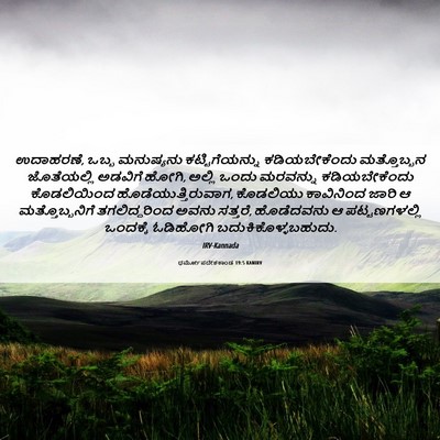 Picture 06 - ಧರ್ಮೋಪದೇಶಕಾಂಡ 19:5 KANIRV - ಉದಾಹರಣೆ, ಒಬ್ಬ - Bible Verse Picture