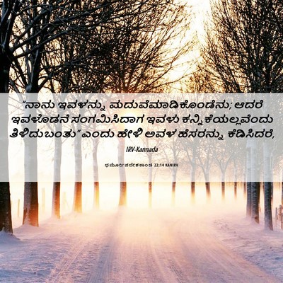 Picture 06 - ಧರ್ಮೋಪದೇಶಕಾಂಡ 22:14 KANIRV - “ನಾನು ಇವಳನ್ನು - Bible Verse Picture