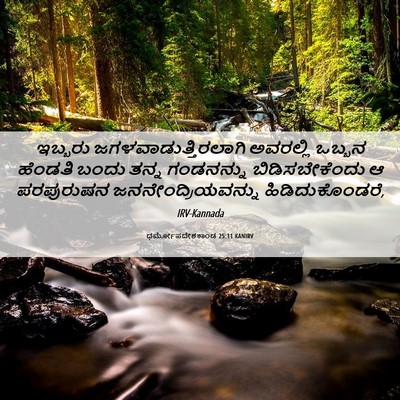 Picture 06 - ಧರ್ಮೋಪದೇಶಕಾಂಡ 25:11 KANIRV - ಇಬ್ಬರು - Bible Verse Picture