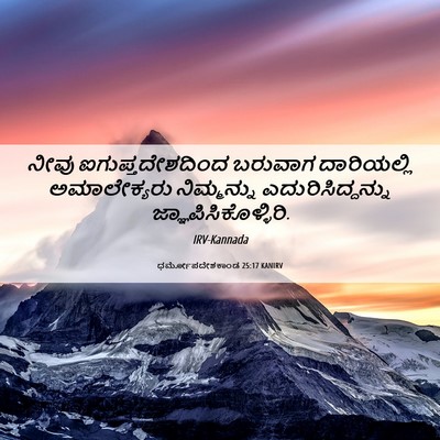 Picture 06 - ಧರ್ಮೋಪದೇಶಕಾಂಡ 25:17 KANIRV - ನೀವು - Bible Verse Picture
