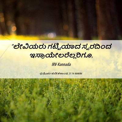 Picture 06 - ಧರ್ಮೋಪದೇಶಕಾಂಡ 27:14 KANIRV - “ಲೇವಿಯರು ಗಟ್ಟಿಯಾದ - Bible Verse Picture