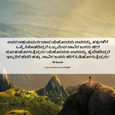 Picture 06 - ಧರ್ಮೋಪದೇಶಕಾಂಡ 32:30 KANIRV - ಅವರ ಆಶ್ರಯದುರ್ಗವಾದ - Bible Verse Picture