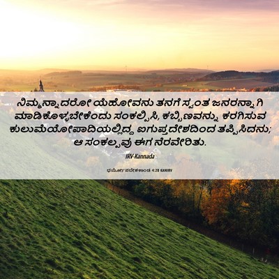 Picture 06 - ಧರ್ಮೋಪದೇಶಕಾಂಡ 4:20 KANIRV - ನಿಮ್ಮನ್ನಾದರೋ - Bible Verse Picture