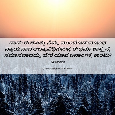 Picture 06 - ಧರ್ಮೋಪದೇಶಕಾಂಡ 4:8 KANIRV - ನಾನು ಈ ಹೊತ್ತು - Bible Verse Picture
