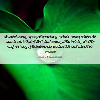 Picture 06 - ಧರ್ಮೋಪದೇಶಕಾಂಡ 5:1 KANIRV - ಮೋಶೆ ಎಲ್ಲಾ - Bible Verse Picture
