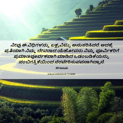 Picture 06 - ಧರ್ಮೋಪದೇಶಕಾಂಡ 7:12 KANIRV - ನೀವು ಈ ವಿಧಿಗಳನ್ನು - Bible Verse Picture