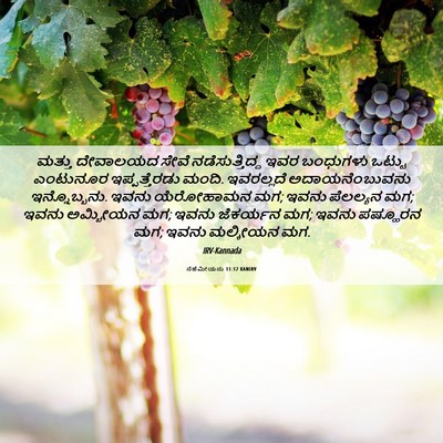 Picture 06 - ನೆಹೆಮೀಯನು 11:12 KANIRV - ಮತ್ತು ದೇವಾಲಯದ - Bible Verse Picture
