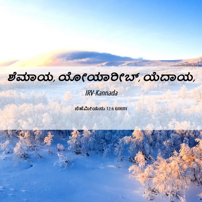 Picture 06 - ನೆಹೆಮೀಯನು 12:6 KANIRV - ಶೆಮಾಯ, ಯೋಯಾರೀಬ್, - Bible Verse Picture