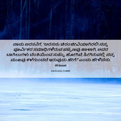 Picture 06 - ನೆಹೆಮೀಯನು 2:3 KANIRV - ನಾನು ಅರಸನಿಗೆ, - Bible Verse Picture