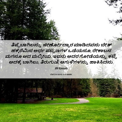 Picture 06 - ನೆಹೆಮೀಯನು 3:14 KANIRV - ತಿಪ್ಪೆಬಾಗಿಲನ್ನು - Bible Verse Picture