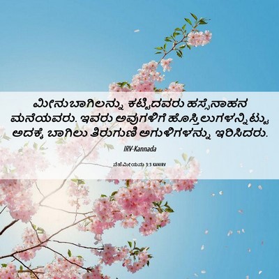 Picture 06 - ನೆಹೆಮೀಯನು 3:3 KANIRV - ಮೀನುಬಾಗಿಲನ್ನು - Bible Verse Picture