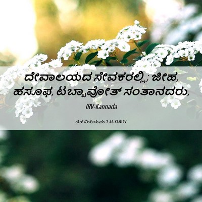 Picture 06 - ನೆಹೆಮೀಯನು 7:46 KANIRV - ದೇವಾಲಯದ - Bible Verse Picture