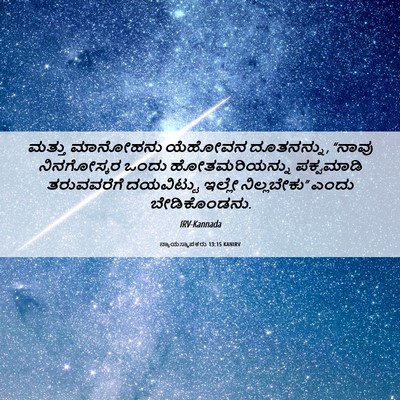 Picture 06 - ನ್ಯಾಯಸ್ಥಾಪಕರು 13:15 KANIRV - ಮತ್ತು ಮಾನೋಹನು - Bible Verse Picture