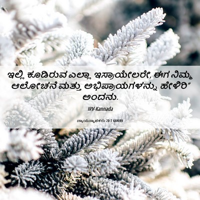 Picture 06 - ನ್ಯಾಯಸ್ಥಾಪಕರು 20:7 KANIRV - ಇಲ್ಲಿ ಕೂಡಿರುವ - Bible Verse Picture