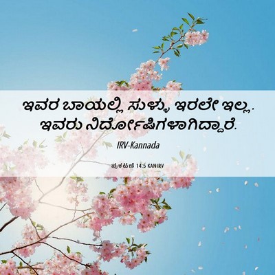 Picture 06 - ಪ್ರಕಟಣೆ 14:5 KANIRV - ಇವರ ಬಾಯಲ್ಲಿ - Bible Verse Picture