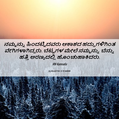 Picture 06 - ಪ್ರಲಾಪಗಳು 4:19 KANIRV - ನಮ್ಮನ್ನು - Bible Verse Picture