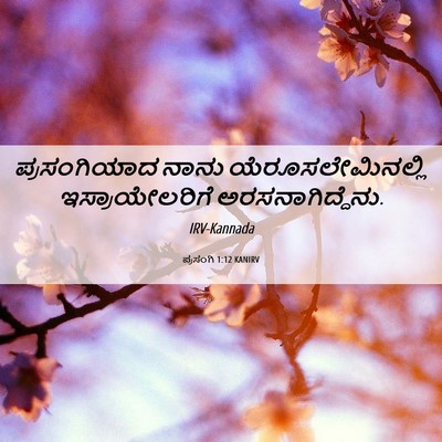 Picture 06 - ಪ್ರಸಂಗಿ 1:12 KANIRV - ಪ್ರಸಂಗಿಯಾದ ನಾನು - Bible Verse Picture