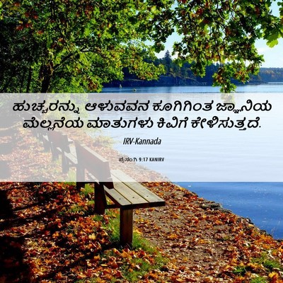 Picture 06 - ಪ್ರಸಂಗಿ 9:17 KANIRV - ಹುಚ್ಚರನ್ನು ಆಳುವವನ - Bible Verse Picture