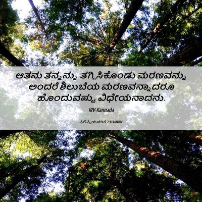 Picture 06 - ಫಿಲಿಪ್ಪಿಯವರಿಗೆ 2:8 KANIRV - ಆತನು ತನ್ನನ್ನು - Bible Verse Picture