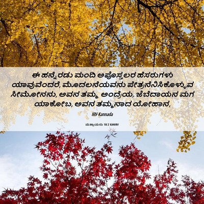 Picture 06 - ಮತ್ತಾಯನು 10:2 KANIRV - ಈ ಹನ್ನೆರಡು ಮಂದಿ - Bible Verse Picture