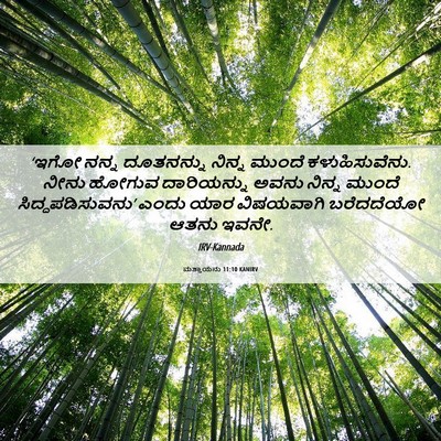 Picture 06 - ಮತ್ತಾಯನು 11:10 KANIRV - ‘ಇಗೋ ನನ್ನ - Bible Verse Picture