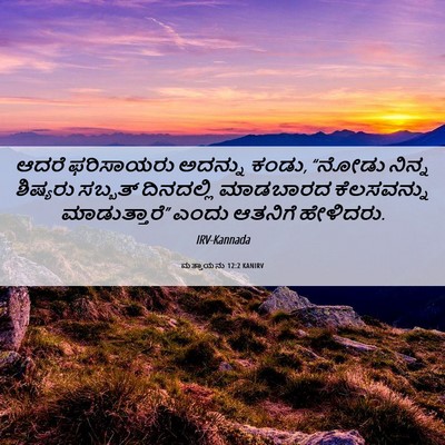 Picture 06 - ಮತ್ತಾಯನು 12:2 KANIRV - ಆದರೆ ಫರಿಸಾಯರು - Bible Verse Picture