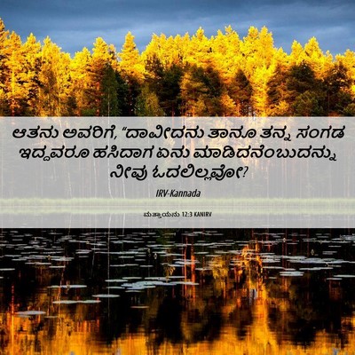 Picture 06 - ಮತ್ತಾಯನು 12:3 KANIRV - ಆತನು ಅವರಿಗೆ, - Bible Verse Picture