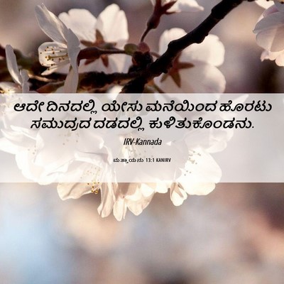 Picture 06 - ಮತ್ತಾಯನು 13:1 KANIRV - ಆದೇ ದಿನದಲ್ಲಿ ಯೇಸು - Bible Verse Picture