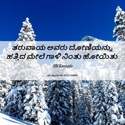 Picture 06 - ಮತ್ತಾಯನು 14:32 KANIRV - ತರುವಾಯ ಅವರು - Bible Verse Picture