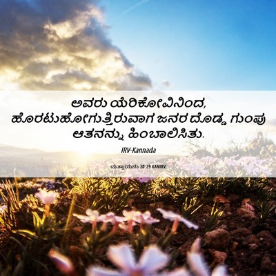 Picture 06 - ಮತ್ತಾಯನು 20:29 KANIRV - ಅವರು - Bible Verse Picture