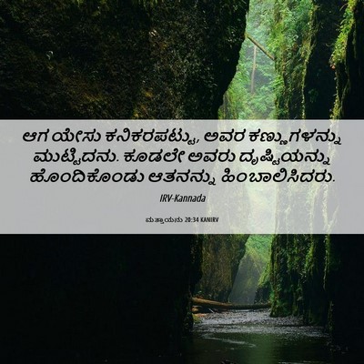 Picture 06 - ಮತ್ತಾಯನು 20:34 KANIRV - ಆಗ ಯೇಸು - Bible Verse Picture