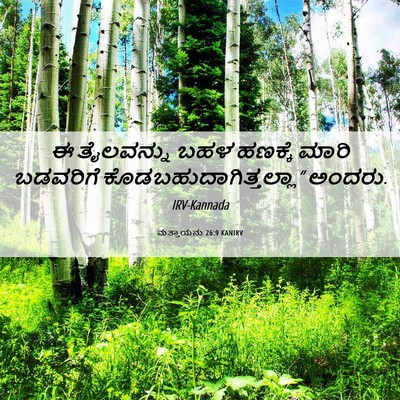Picture 06 - ಮತ್ತಾಯನು 26:9 KANIRV - ಈ ತೈಲವನ್ನು ಬಹಳ - Bible Verse Picture