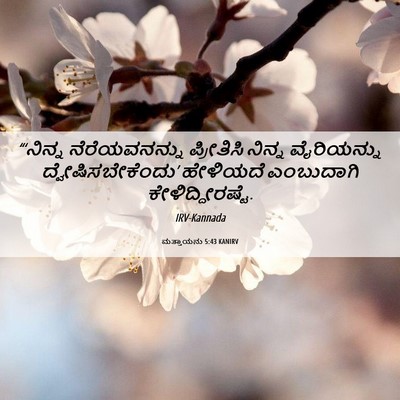 Picture 06 - ಮತ್ತಾಯನು 5:43 KANIRV - “‘ನಿನ್ನ - Bible Verse Picture