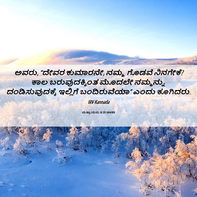 Picture 06 - ಮತ್ತಾಯನು 8:29 KANIRV - ಅವರು, “ದೇವರ - Bible Verse Picture