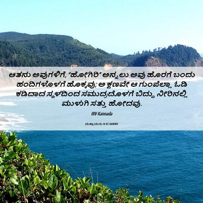 Picture 06 - ಮತ್ತಾಯನು 8:32 KANIRV - ಆತನು ಅವುಗಳಿಗೆ, - Bible Verse Picture