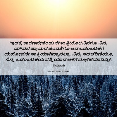 Picture 06 - ಮಲಾಕಿಯನು 2:14 KANIRV - “ಇದಕ್ಕೆ - Bible Verse Picture
