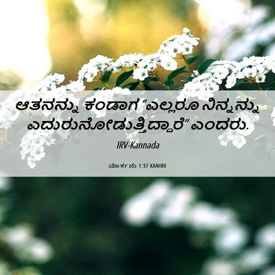 Picture 06 - ಮಾರ್ಕನು 1:37 KANIRV - ಆತನನ್ನು ಕಂಡಾಗ - Bible Verse Picture