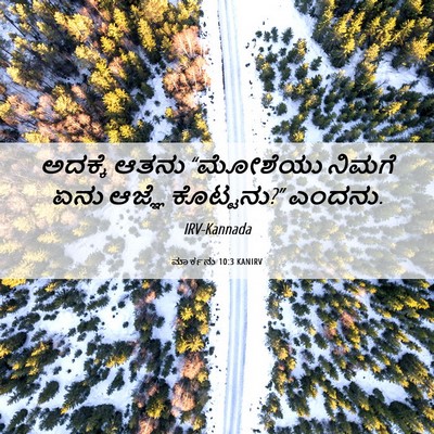 Picture 06 - ಮಾರ್ಕನು 10:3 KANIRV - ಅದಕ್ಕೆ ಆತನು - Bible Verse Picture