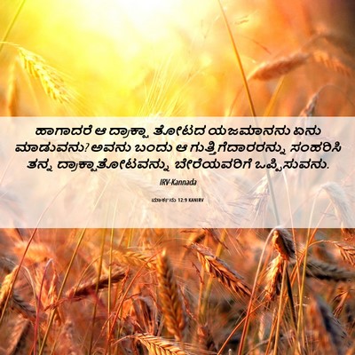 Picture 06 - ಮಾರ್ಕನು 12:9 KANIRV - ಹಾಗಾದರೆ ಆ - Bible Verse Picture