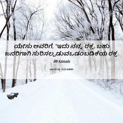 Picture 06 - ಮಾರ್ಕನು 14:24 KANIRV - ಯೇಸು ಅವರಿಗೆ, “ಇದು - Bible Verse Picture