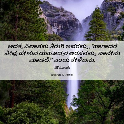 Picture 06 - ಮಾರ್ಕನು 15:12 KANIRV - ಅದಕ್ಕೆ ಪಿಲಾತನು - Bible Verse Picture