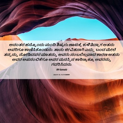 Picture 06 - ಮಾರ್ಕನು 16:14 KANIRV - ಅನಂತರ ಹನ್ನೊಂದು - Bible Verse Picture