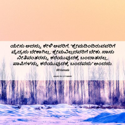 Picture 06 - ಮಾರ್ಕನು 2:17 KANIRV - ಯೇಸು ಅದನ್ನು ಕೇಳಿ - Bible Verse Picture