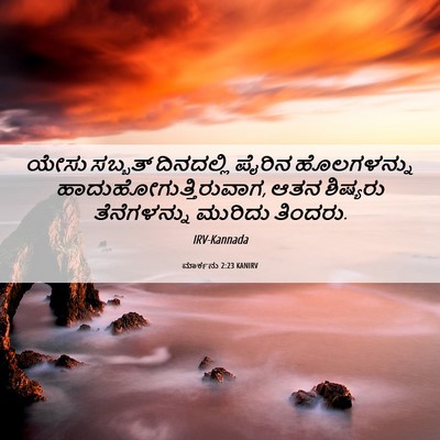 Picture 06 - ಮಾರ್ಕನು 2:23 KANIRV - ಯೇಸು ಸಬ್ಬತ್ - Bible Verse Picture