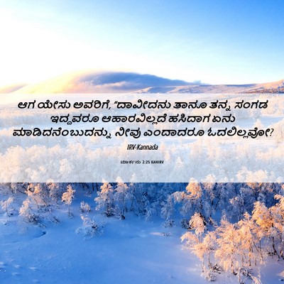 Picture 06 - ಮಾರ್ಕನು 2:25 KANIRV - ಆಗ ಯೇಸು ಅವರಿಗೆ, - Bible Verse Picture