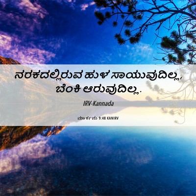 Picture 06 - ಮಾರ್ಕನು 9:48 KANIRV - ನರಕದಲ್ಲಿರುವ ಹುಳ - Bible Verse Picture